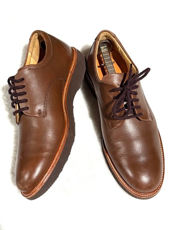 size 7.5 mens Samuel Hubbard Founder M2100-041 Chestnut brown oxford lace dress